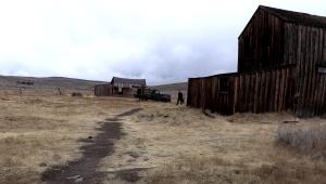 Building and car in Bodie
