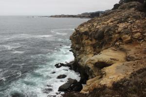 Rocks with coastline in Salt Point