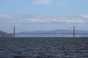 Golden Gate Bridge seen returning to San Francisco in the afternoon