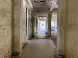 Inside hallway of hospital on Angel Island