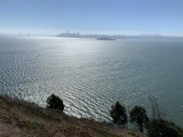 San Francisco and Alcatraz seen from top of Angel Island