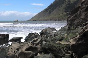 Punta Gorda Lighthouse in distance on Lost Coast Trail