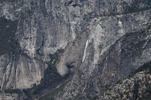 Waterfall seen from summit of Half Dome