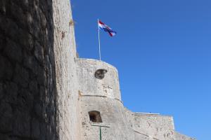 View of flag on fortress