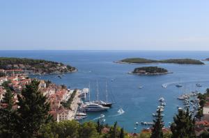 View of Hvar Town port from fortress