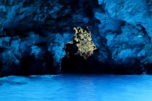 Inside Blue Cave looking at alternative entrance