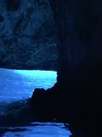 Inside Blue Cave with walls