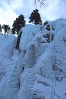 Climbing ropes and route in Ouray Ice Park