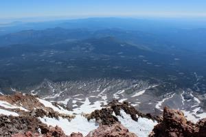 View from summit of Mt. Shasta