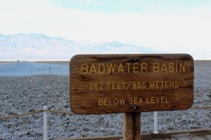 Badwater Basin sign