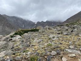 11:46AM looking back at Longs Peak