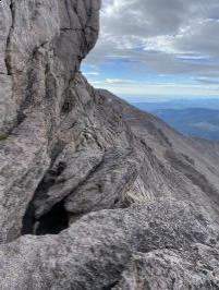 7:35AM looking at Narrows section of Longs Peak Keyhole Route