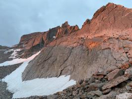 5:49AM near Keyhole, looking at Longs Peak