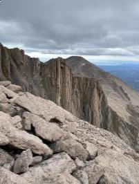 8:48AM near start of Homestretch on Longs Peak