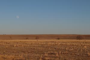 The moon rising on Pawnee National Grassland