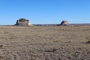 Pawnee Buttes seen from trail