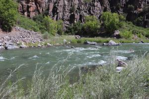 River up close at base of Gunnison Route