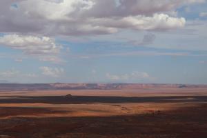 View of the landscape with shadows of clouds