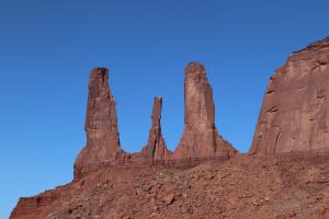 Spires in Monument Valley