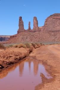 Three Sisters with water reflection