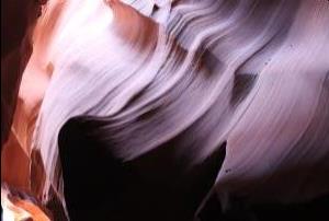 Waves on walls in Antelope Canyon