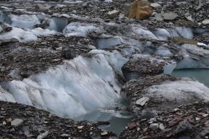 Close up of snow at Grinnell Glacier