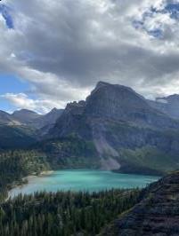 Lake descending Grinnell Glacier Trail