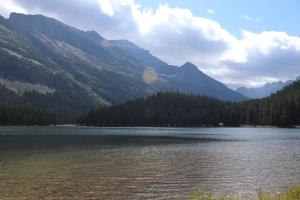 Swiftcurrent Lake near start of Grinnell Glacier Trail