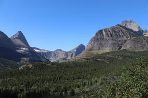 Mountains seen from trail