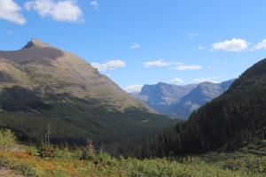 Hiking back from Iceberg Lake