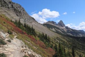 View on Highline Trail leaving chalet