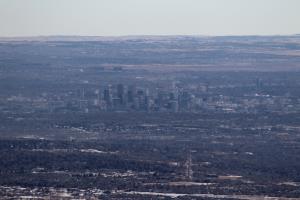 View of Denver from summit of South Boulder Peak