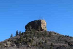 View of Castle Rock near start of trail