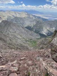 Descending Crestone Peak
