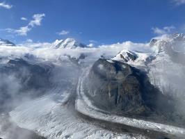 Glaciers seen from top of Gornergrat Bahn