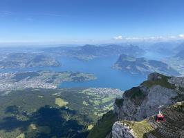 View from Mount Pilatus with lakes