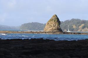 Pudding Island with sailboat