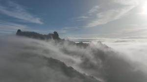 Above fog from drone