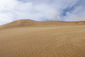 Hiking on sand dunes