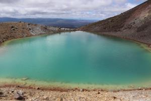 Close up view of one of Emerald Lakes