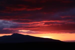 Sunset clouds seen from Mangatepopo Hut