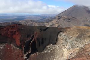 Facing Red Crater