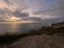 Castlepoint Lighthouse before sunrise