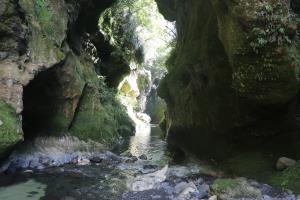 Narrow rocks on chasm