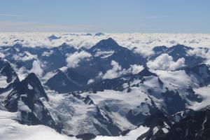 Landscape view with clouds from helicopter