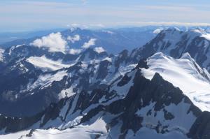 Mountain view from helicopter