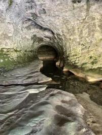 Entrance of cave going upstream inside