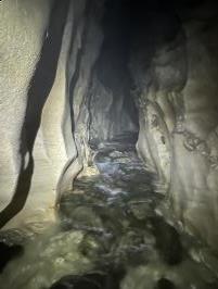 Inside cave going upstream