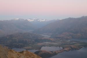 Landscape with mountains before sunrise