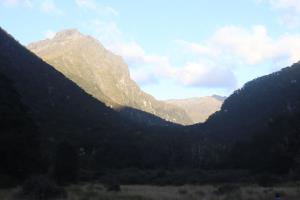 View from Iris Burn Campsite in morning